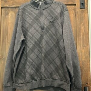 291A) Ashworth Argyle Quarter Zip Size XL Grey